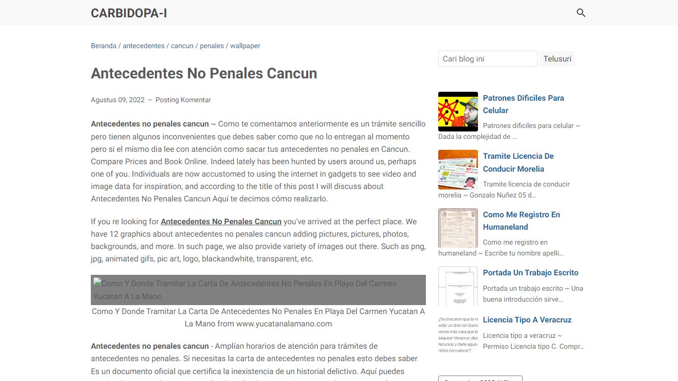 Antecedentes No Penales Cancun - carbidopa-i